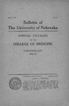 Bulletin of the University of Nebraska: Annual Catalog of the College of Medicine, 1917-1918