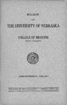 Bulletin of the University of Nebraska: Annual Catalog of the College of Medicine, 1926-1927 by University of Nebraska College of Medicine