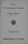 Bulletin of the University of Nebraska: Annual Catalog of the College of Medicine, 1930-1931 by University of Nebraska College of Medicine