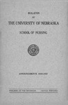 Bulletin of the School of Nursing, 1926-1927 by University of Nebraska College of Medicine