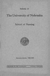 Bulletin of the School of Nursing, 1928-1929 by University of Nebraska College of Medicine