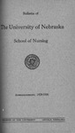 Bulletin of the School of Nursing, 1929-1930 by University of Nebraska College of Medicine