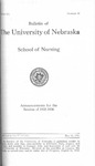 Bulletin of the School of Nursing, 1935-1936 by University of Nebraska College of Medicine