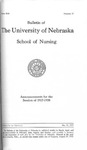 Bulletin of the School of Nursing, 1937-1938
