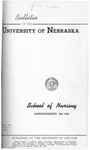 Bulletin of the School of Nursing, 1941-1942 by University of Nebraska College of Medicine