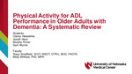 Physical Activity for ADL Performance in Older Adults with Dementia: A Systematic Review