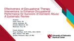 Effectiveness of Occupational Therapy Interventions to Enhance Occupational Performance for Survivors of Domestic Abuse: A Systematic Review