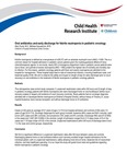 Oral Antibiotics and Early Discharge for Febrile Neutropenia in Pediatric Oncology by Alex Ciurej and Melissa Acquazzino