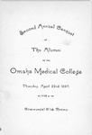 Second Annual Banquet of the Alumni of the Omaha Medical College