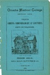 Tenth Annual Announcement of Lectures and Catalogue Session 1890-1891 by Omaha Medical College