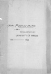 Thirteenth Annual Announcement Session 1893-1894 by Omaha Medical College