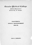 Fourteenth Annual Announcement Session 1894-1895 by Omaha Medical College
