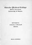 Fifteenth Annual Circular 1895-1896 by Omaha Medical College