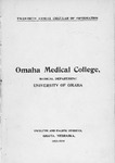Twentieth Annual Circular of Information Session 1900-1901 by Omaha Medical College