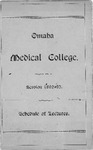 Schedule of Lectures Session 1892-1893
